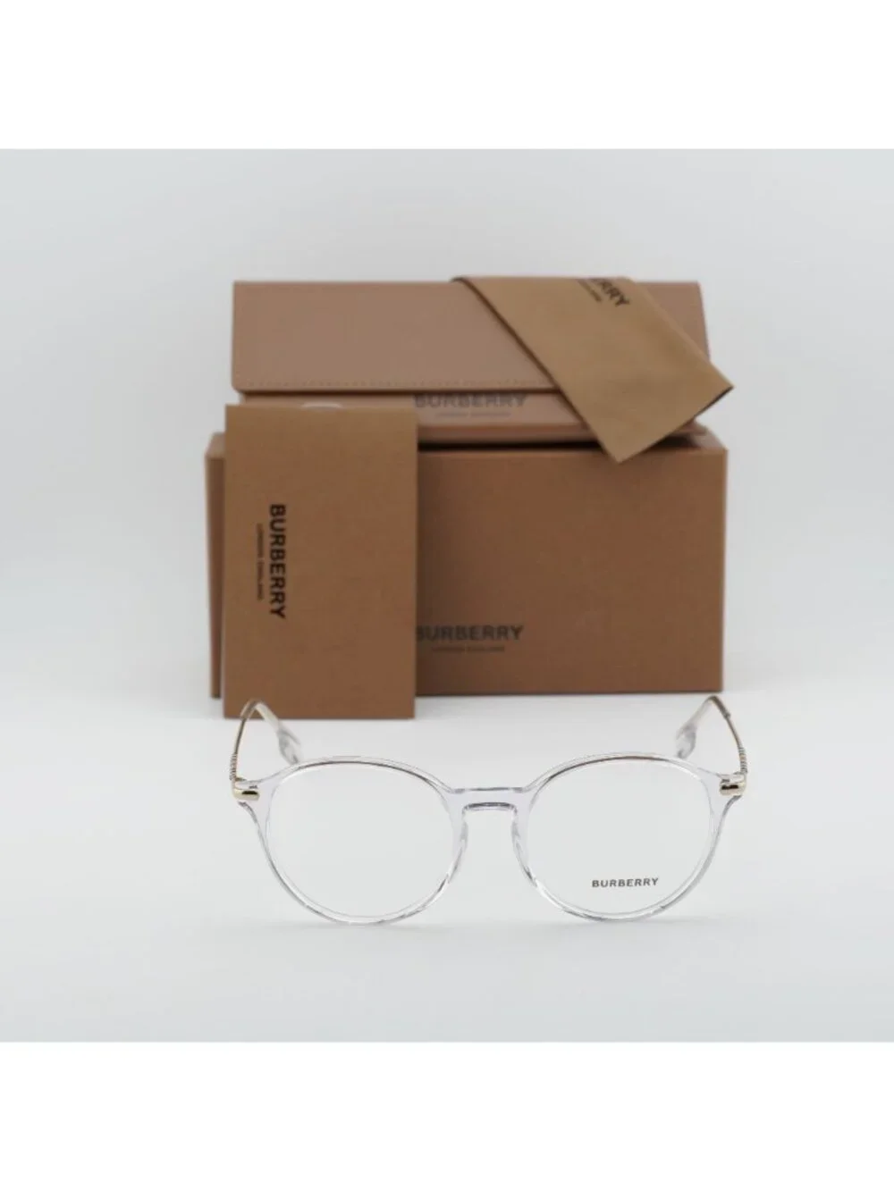 Burberry BE2365 3024 Round Eyeglasses 51mm - Transparent